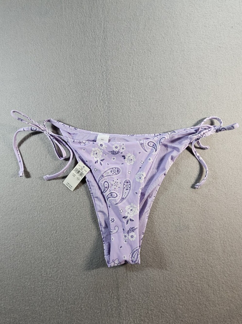aerie NWT Lilac Paisley Tie-Side Bikini Bottom Size M
